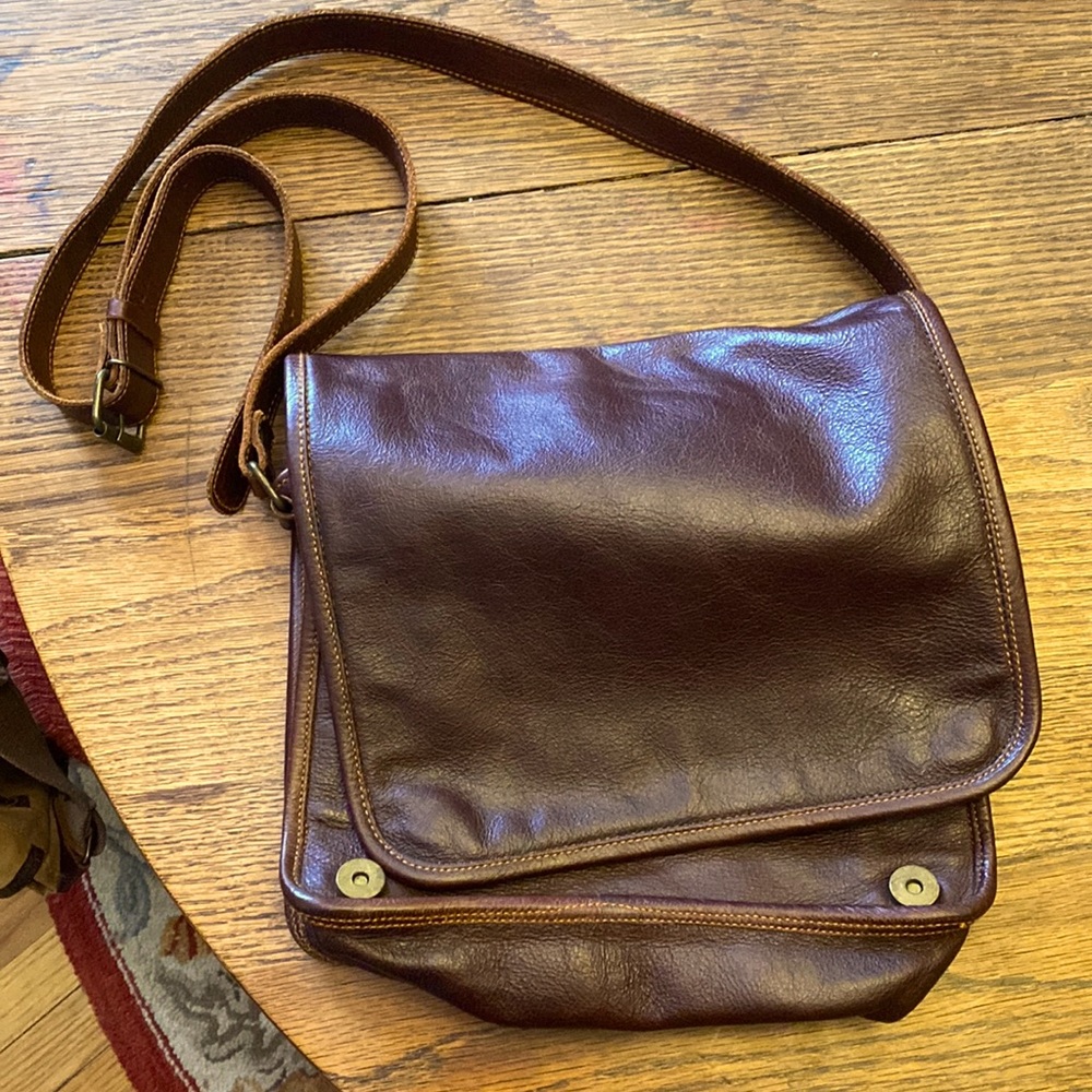 Etsy buffalo leather messenger crossbody bag hand made waxed canvas interior